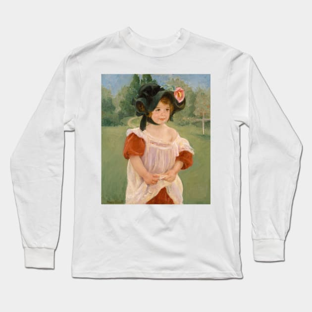 Spring: Margot Standing in a Garden by Mary Cassatt Long Sleeve T-Shirt by Classic Art Stall